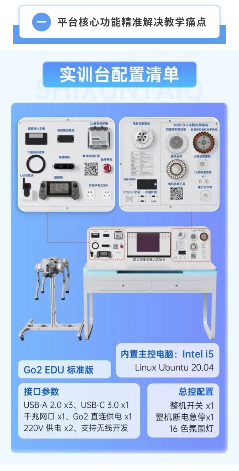 四足机器人实训平台，直击高校教学痛点